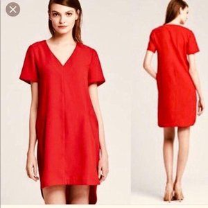 Banana Republic Mini Dress Sheath Short Sleeve Red